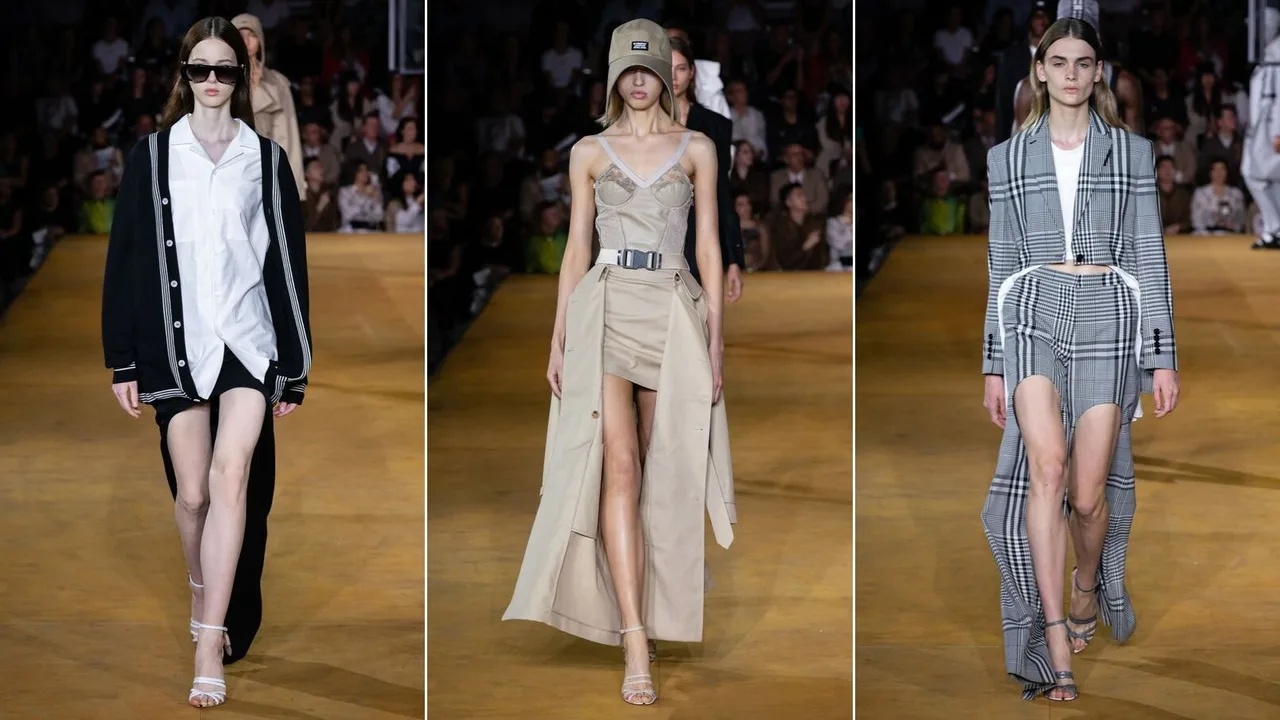 thiết kế bất đối xứng trong bộ sưu tập burberry xuân hè 2020
