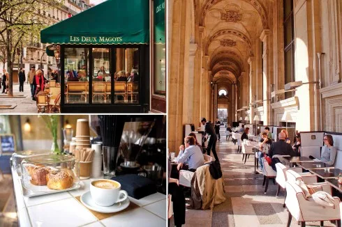 Vỉa hè Paris và những quán cà phê thân thuộc trở thành sàn diễn của những quý cô sành điệu.