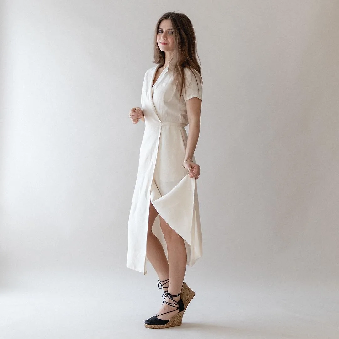 đầm cho dáng hình chữ nhật wrap dress đầm quấn bethany