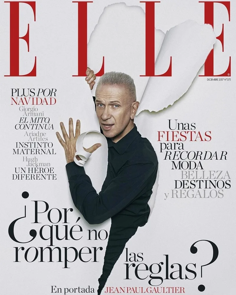 NTK kì cựu Jean Paul Gaultier xuất hiện trên bìa ELLE Tây Ban Nha NTK kì cựu Jean Paul Gaultier xuất hiện trên bìa ELLE Tây Ban Nha