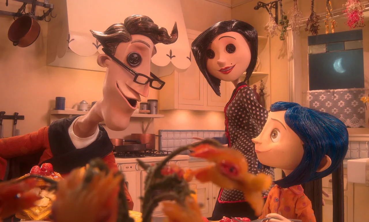 phim hoạt hình Coraline dựa trên tiểu thuyết cùng tên của Neil Gaiman.