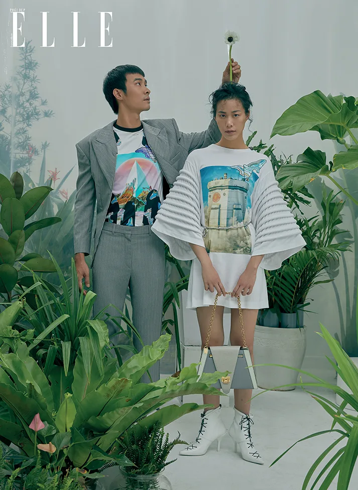 bộ ảnh 8 cặp đôi diện trang phục xuân hè 2019 của Louis Vuitton