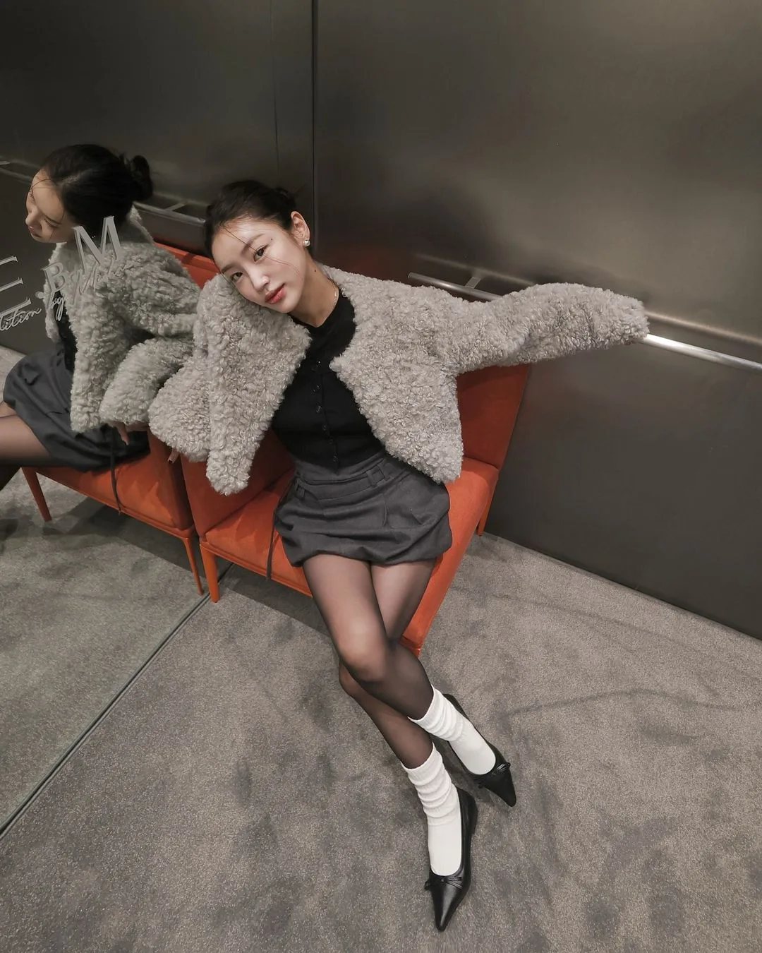 thiết kế giày da ballet flat