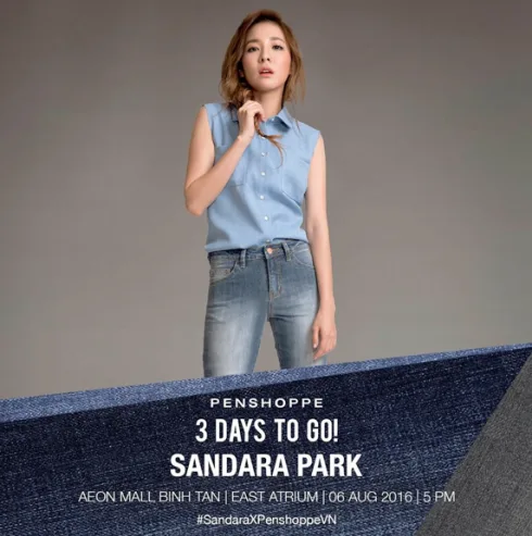 Và điều đặc biệt sắp tới đây Penshoppe lại mang đến bất ngờ lớn cho các bạn trẻ khi mời SANDARA PARK đếnViệt Nam và giao lưu cùng khách hàng của mình.