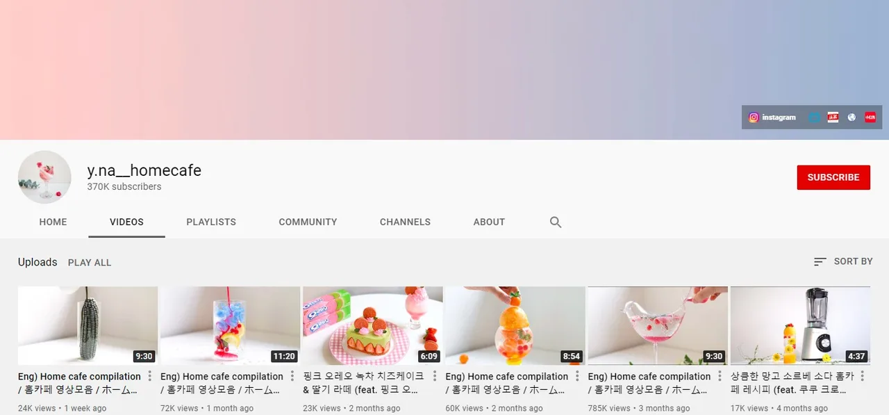 Kênh nấu ăn ASMR y.na__homecafe