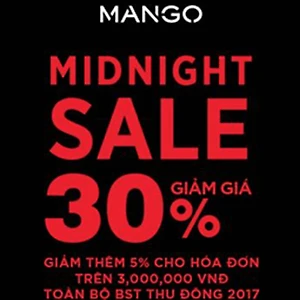 MANGO: Black Friday Promotion từ ngày 22 đến 26/11 + Midnight Sale giảm giá giờ vàng từ 10PM – 12AM ngày 24 và 25/11