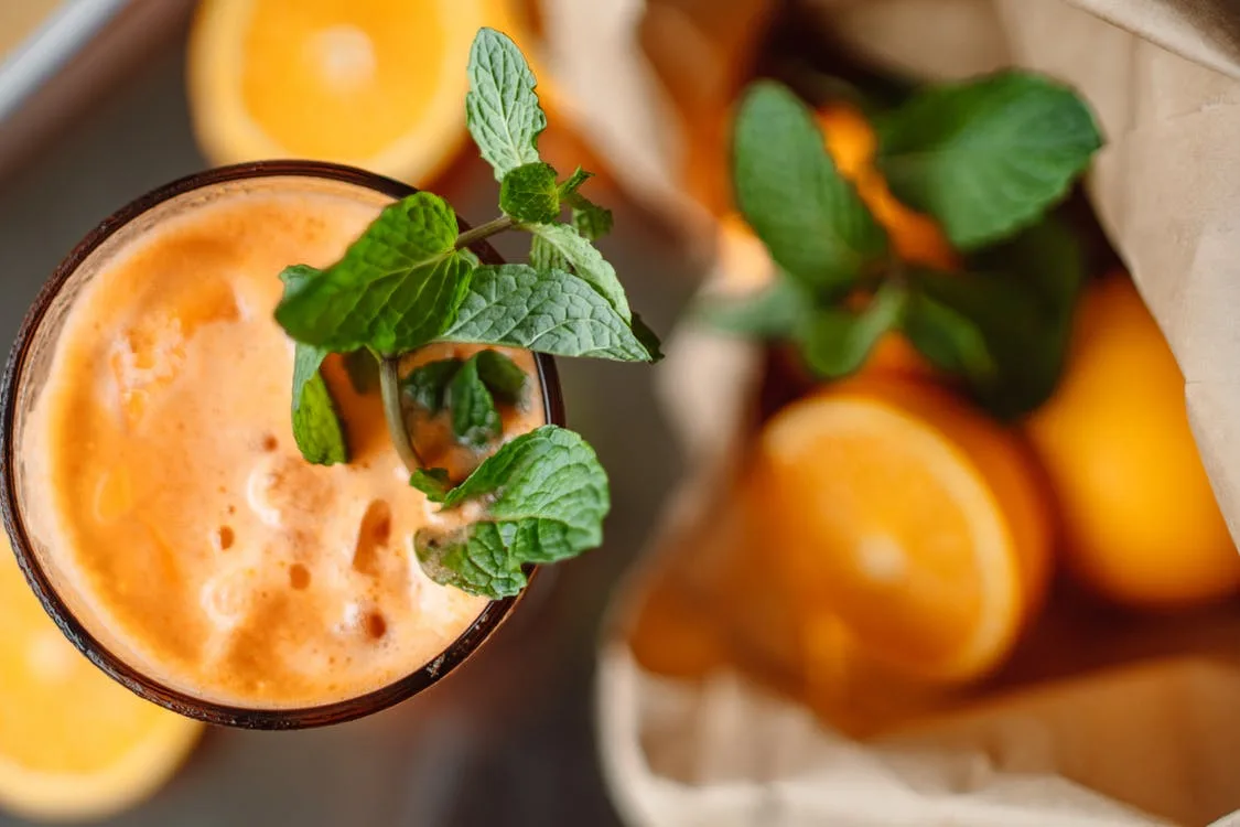 Công thức smoothie cam sữa hạnh nhân