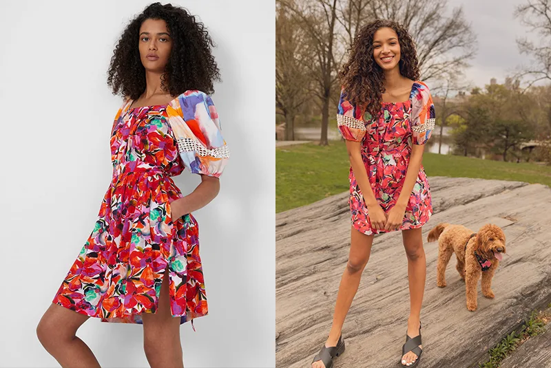 Đầm Isadora Patch Poplin Bardot mùa Hè