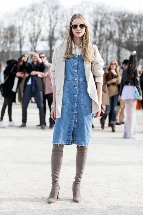 Cách phối đồ với Overall Dress