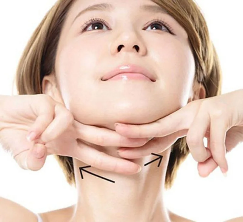 Bài tập massage mặt vùng cằm Bài tập massage mặt vùng cằm