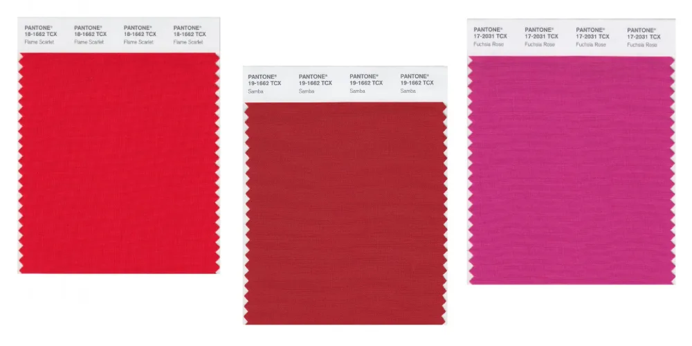 cách phân biệt màu pantone nhóm màu đỏ