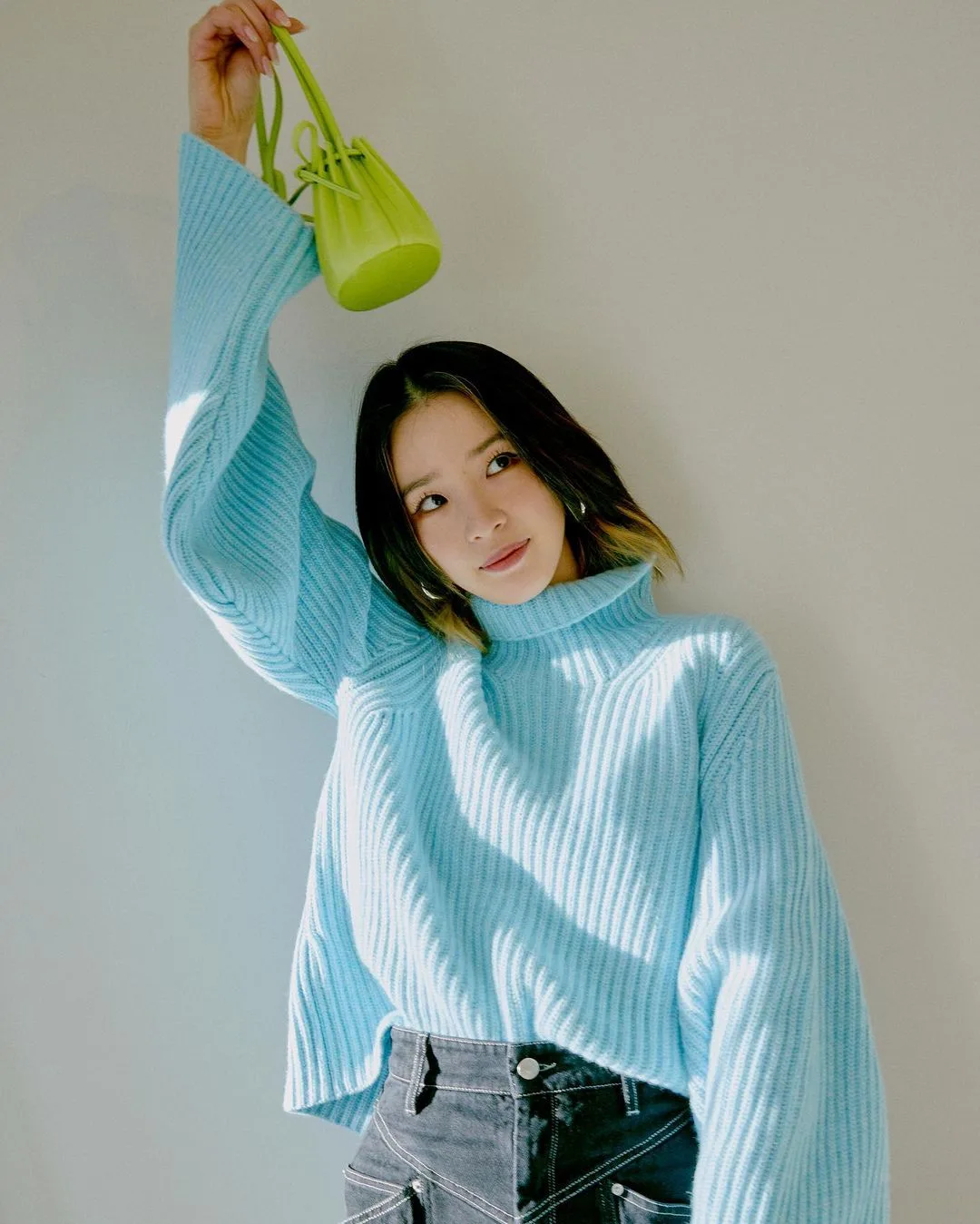 túi mini màu lime green