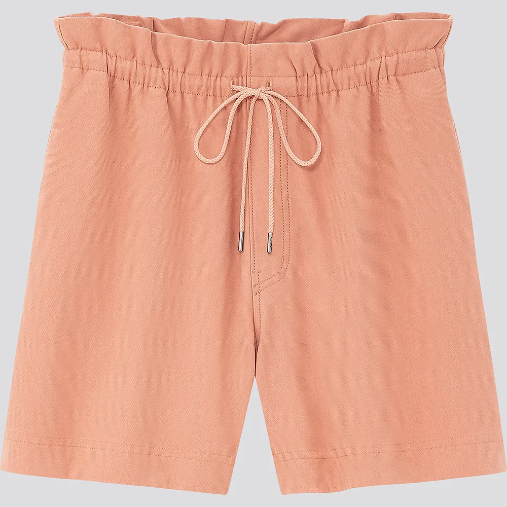 quần shorts nữ vải denim jersey uniqlo màu hồng
