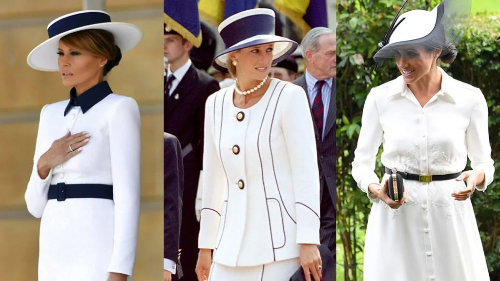 phu nhân Melania Trump dien mu cung mau cong nuong Diana