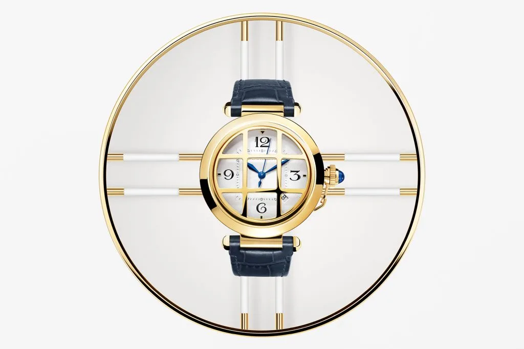 đồng hồ Pasha De Cartier màu xanh