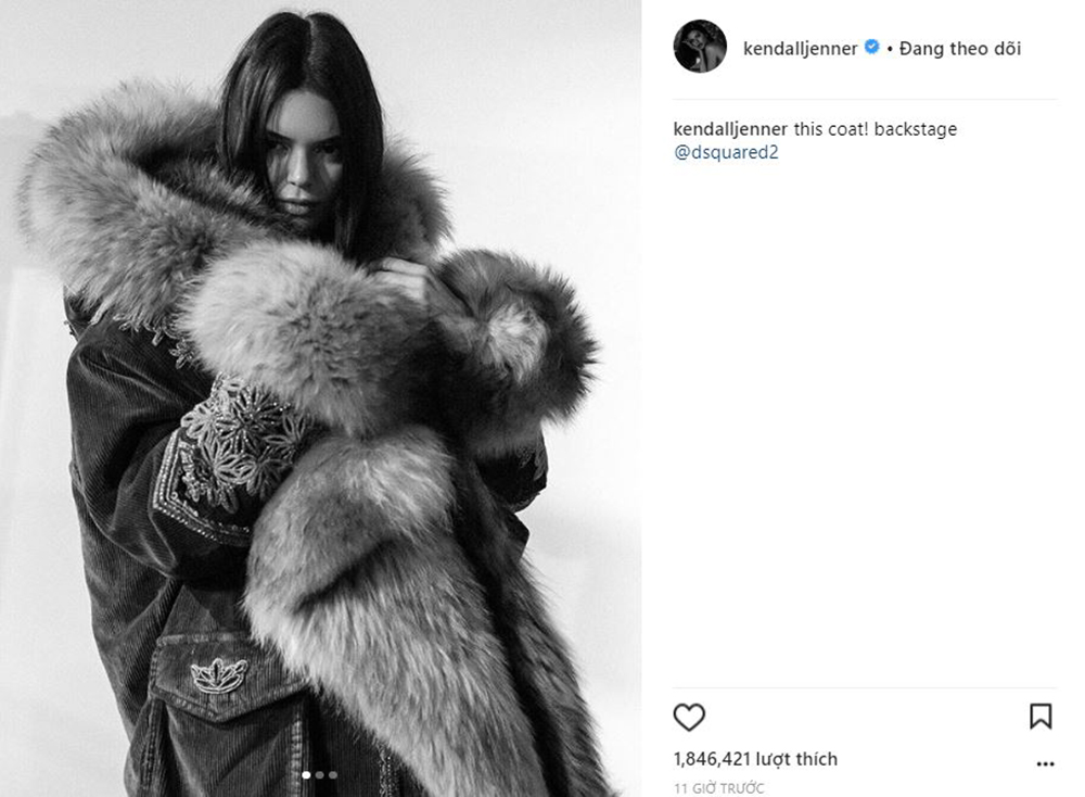 Kendall Jenner vấp phải làn sóng chỉ trích vì mặc áo lông thú trên sàn catwalk Kendall Jenner vấp phải làn sóng chỉ trích vì mặc áo lông thú trên sàn catwalk