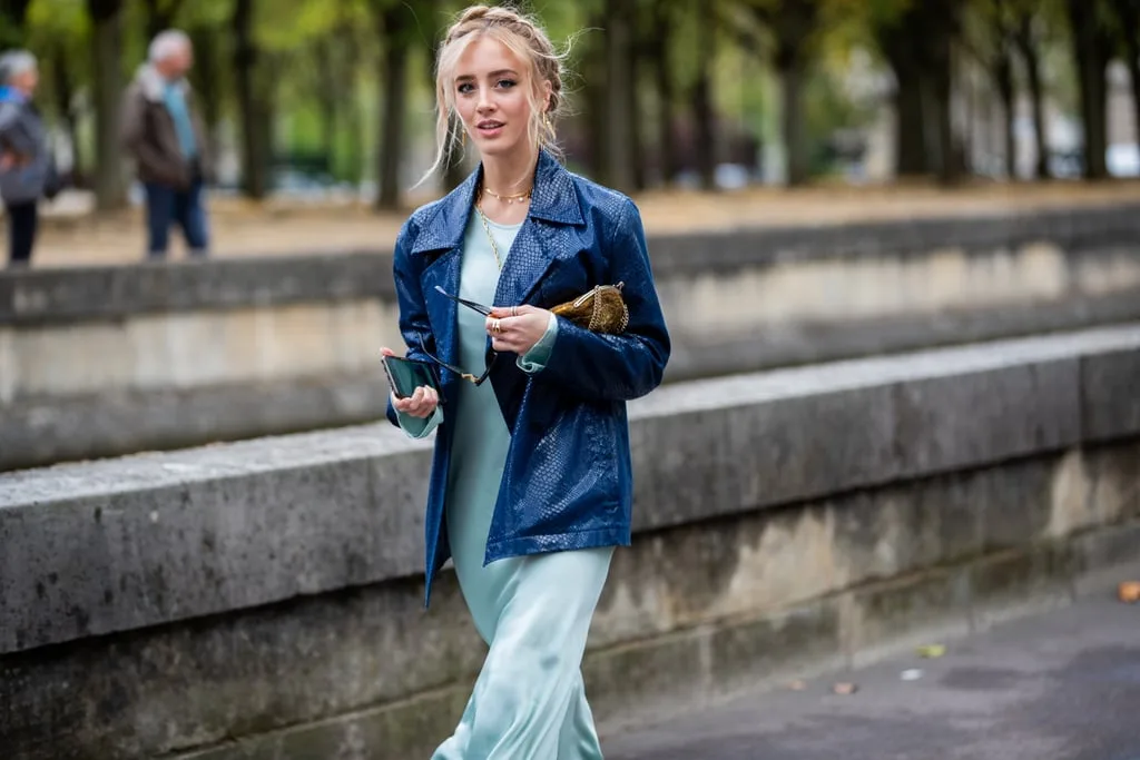 Áo khoác classic blue dáng ngắn