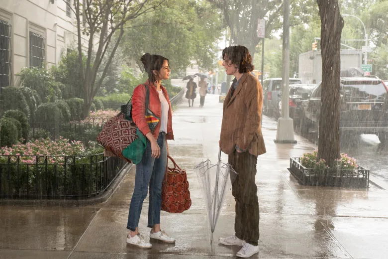 Cảnh phim mưa trong A Rainy Day in NY