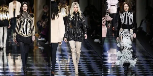Rosy, Kendall và Gigi với màu tóc được hoán đổi cho nhau trong show diễn của Balmain