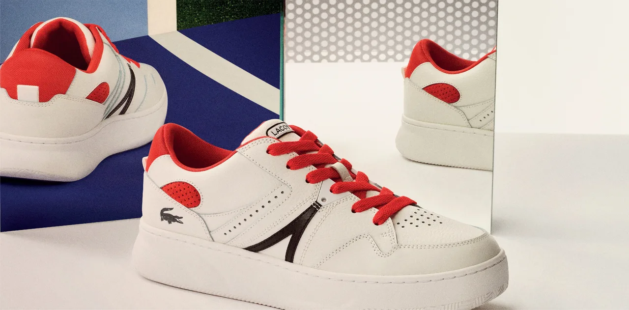 cận cảnh giày sneakers Lacoste L005