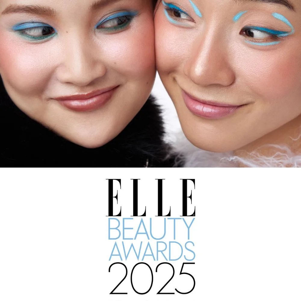 Hình ảnh Trà My và Bùi Tường Vân trong photoshoot của ELLE Beauty Awards 2025.