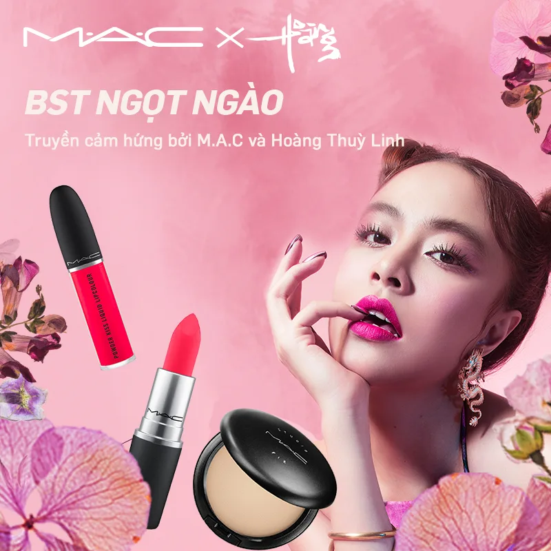 Hoàng Thùy Linh trong phong cách ngọt ngào. M.A.C ngọt ngào