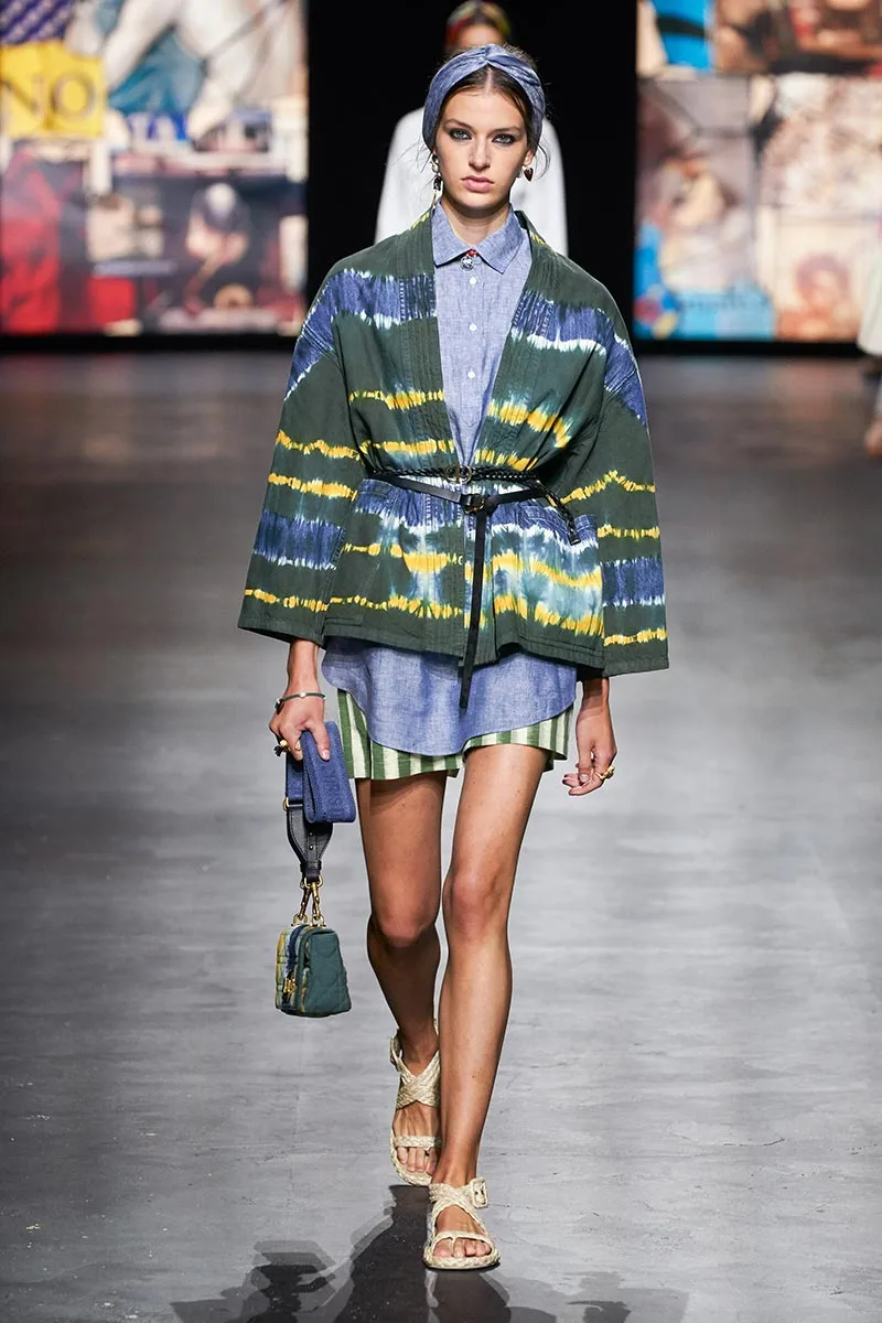 Christian Dior Runway mùa Xuân 2021 tie dye