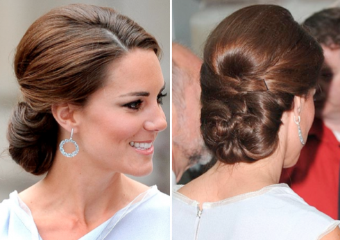 Tóc búi thấp Kiểu tóc đẹp của công nương Kate Middleton - tóc búi
