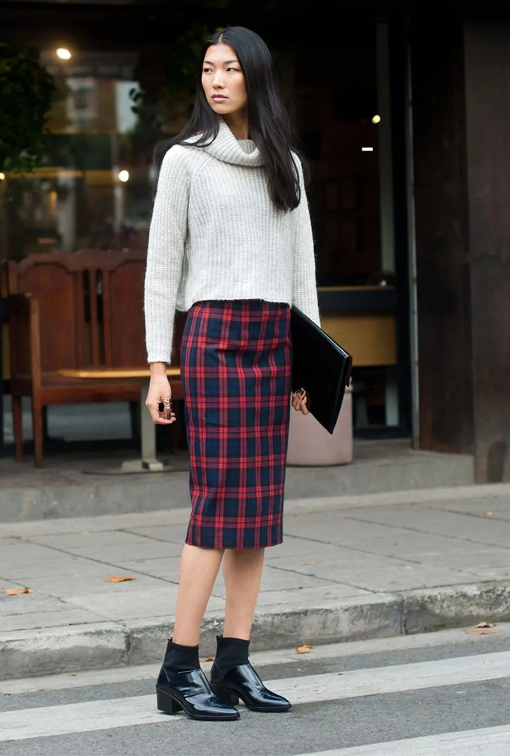 chân váy họa tiết tartan 5
