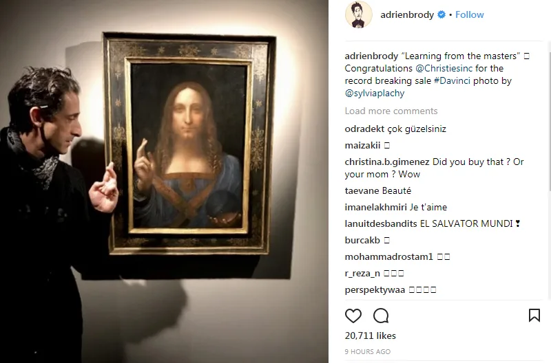 Leonardo di Caprio "đụng độ" Leonardo da Vinci khi đến thưởng thức bức họa đắt nhất thế giới Leonardo di Caprio "đụng độ" Leonardo da Vinci khi đến thưởng thức bức họa đắt nhất thế giới