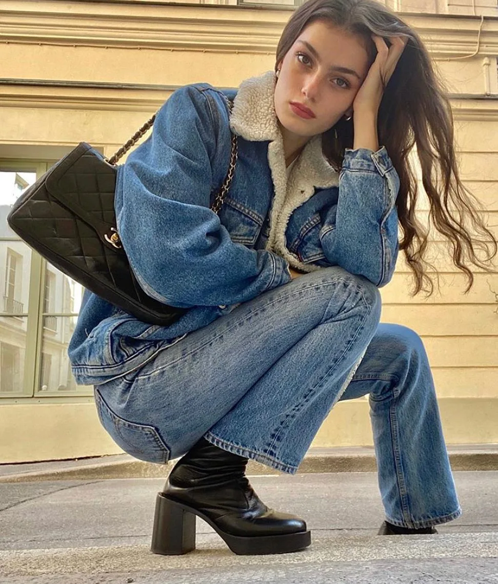 phong cách thời trang pháp cùng đồ denim