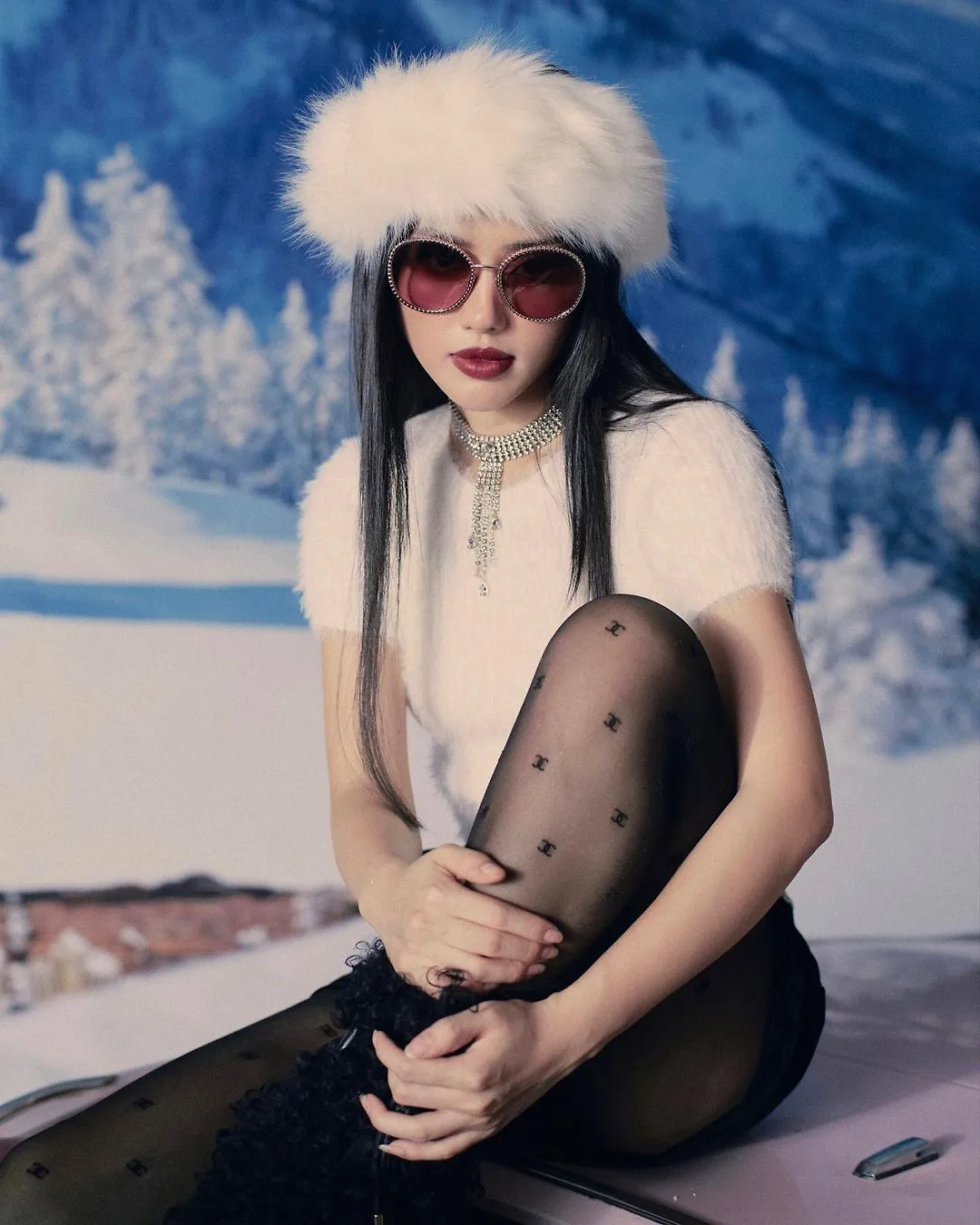 mũ ushanka lông thú cho nữ