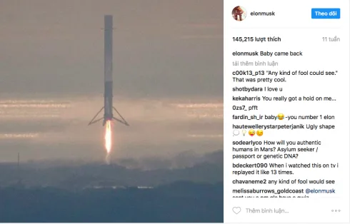 điều thú vị trên Instagram của Elon Musk