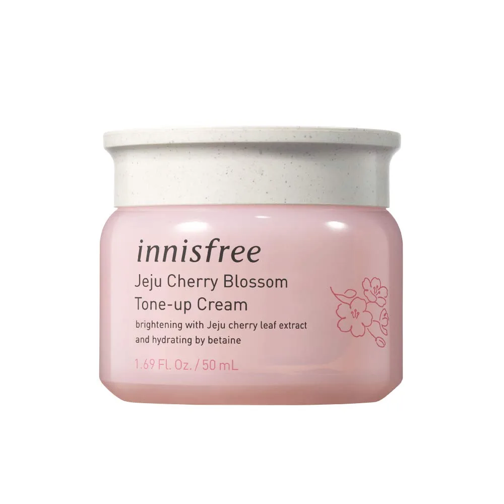 innisfree jeju cherry blossom tone up cream hộp màu hồng