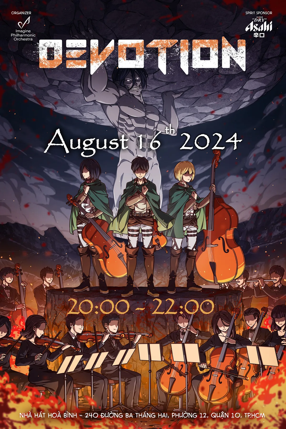 hòa nhạc devotion chủ đề attack on titan poster
