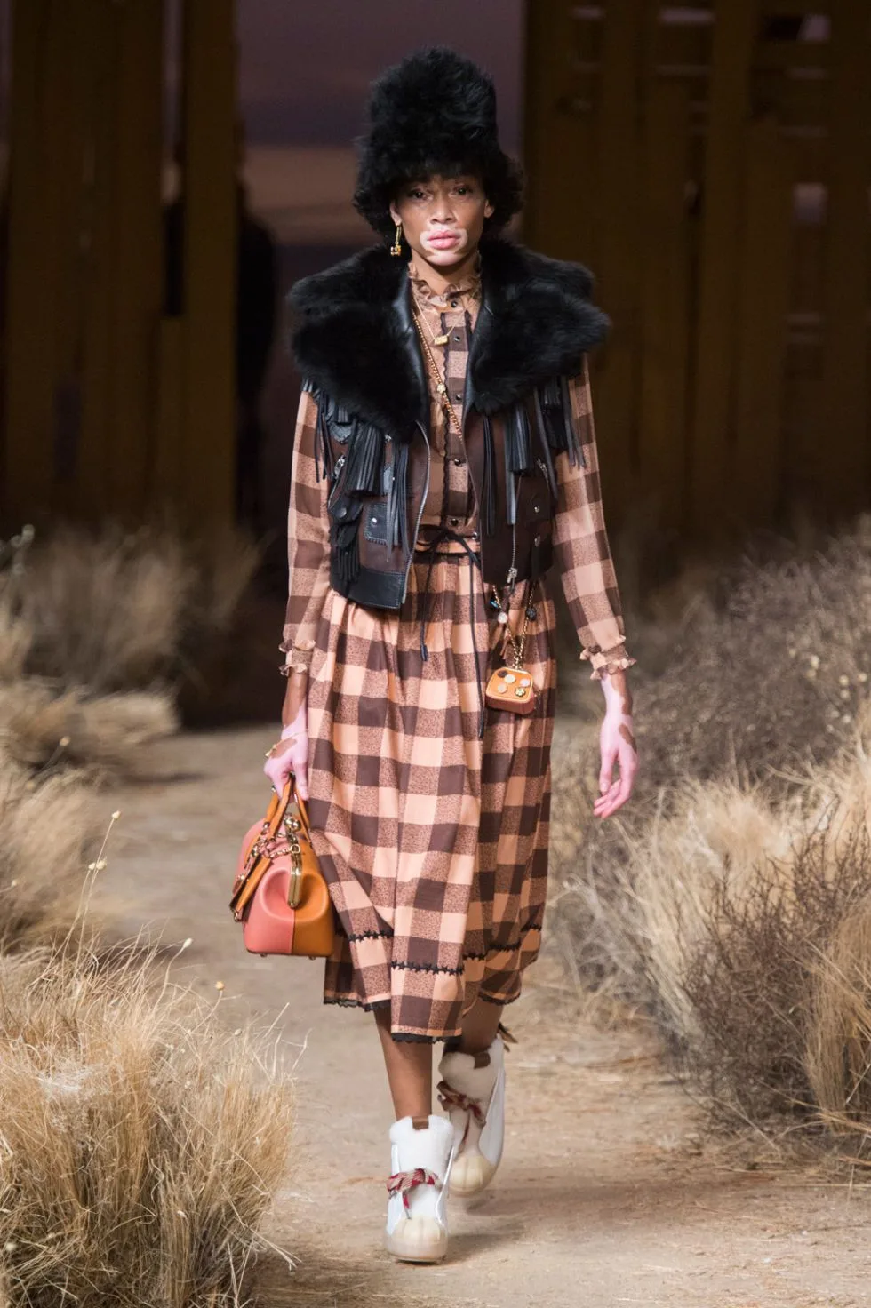 #MeToo Winnie Harlow catwalk Coach #MeToo Winnie Harlow catwalk Coach