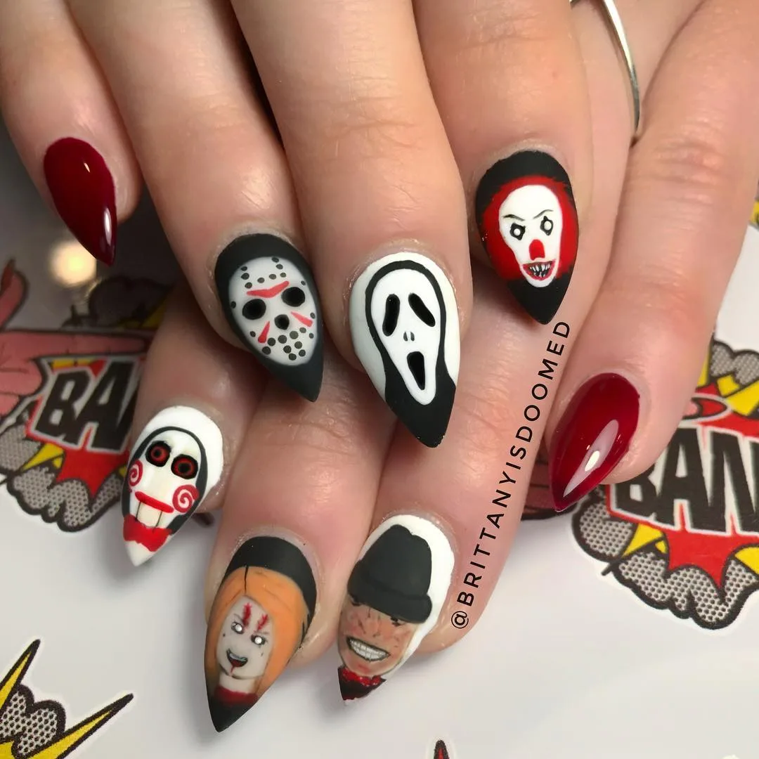 móng tay mùa Halloween