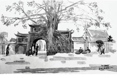 Triển lãm tranh giấy dó về Hà Nội trien lam tranh giay do ve ha noi
