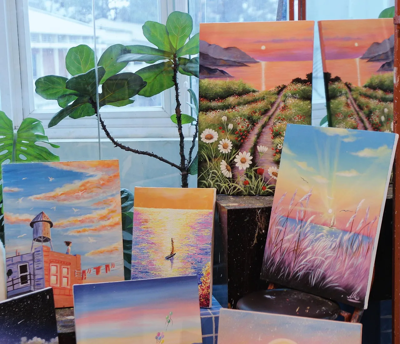 tranh màu acrylic