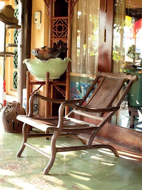 Một góc sảnh trước căn nhà.