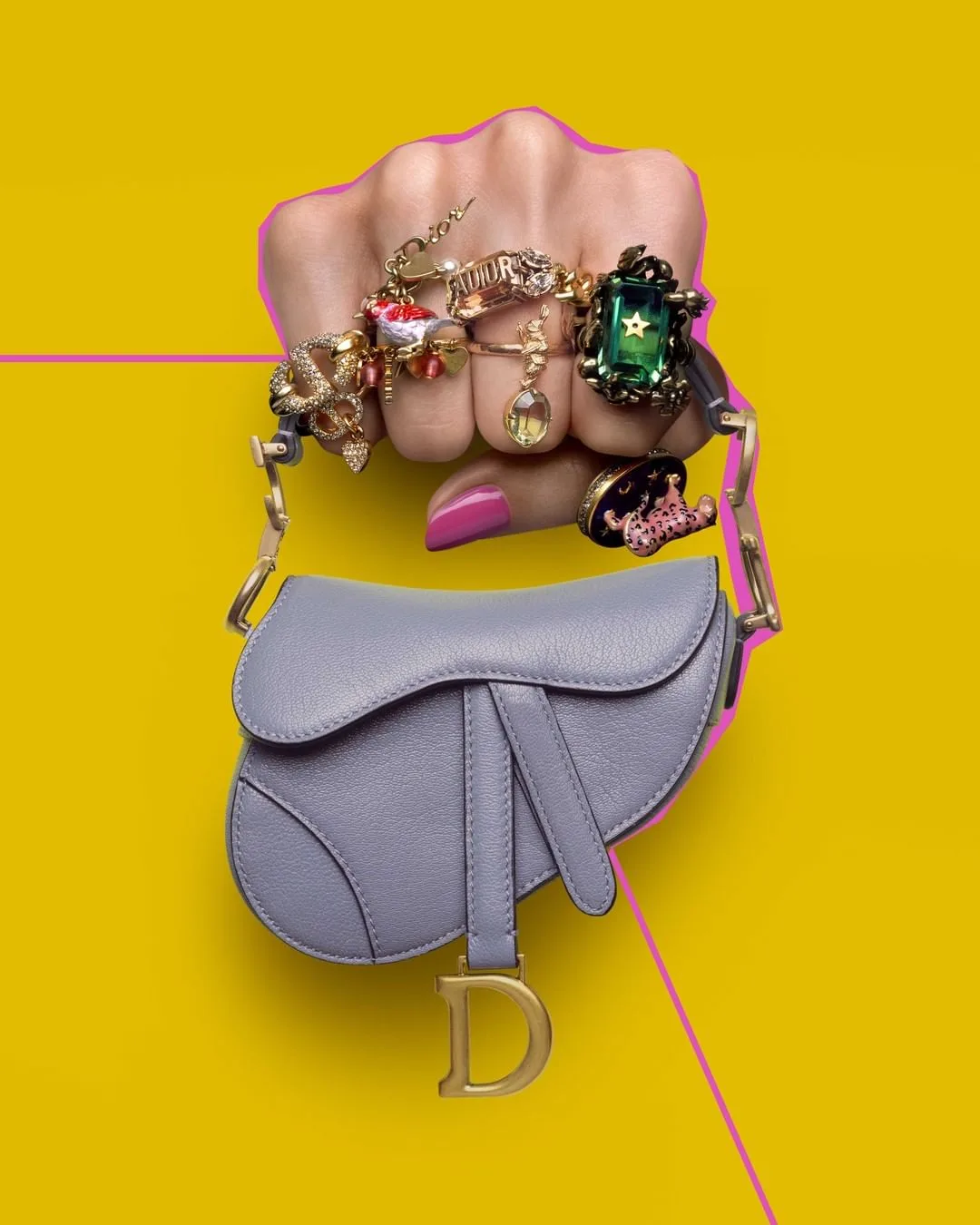 túi micro dior saddle