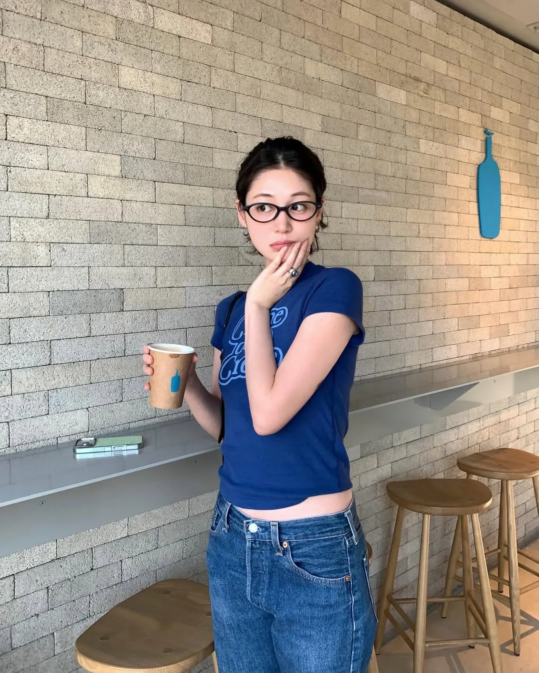 Áo thun xanh cerulean