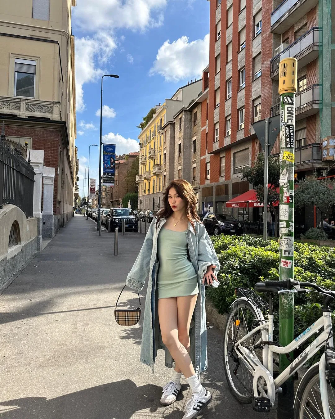 đầm xanh bơ pastel