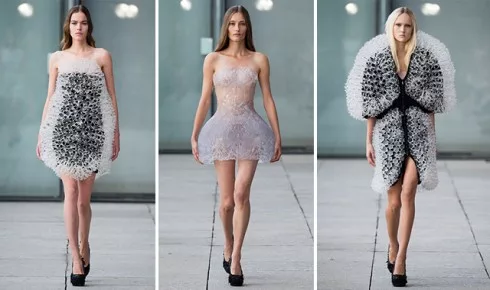 Những thiết kế xử dụng công nghệ in 3D hay cắt laze đặc trưng của Iris Van Herpen