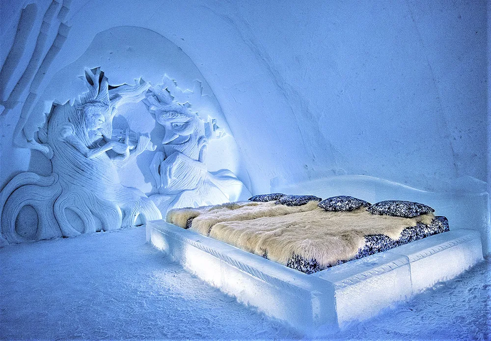 Du lịch mùa đông ice hotel in findland