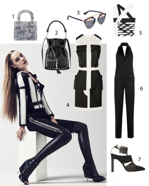 Người mẫu: Trang phục và phụ kiện Givenchy 1.Dior 2.Saint Laurent 3.Dior 4.Alexander Wang 5.Roland Mouret 6.Givenchy 7.Reed Krakoff