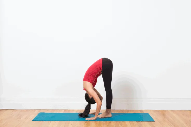 bài tập yoga gif 3 - người phụ nữ cúi gập người bài tập yoga gif 3 - người phụ nữ cúi gập người