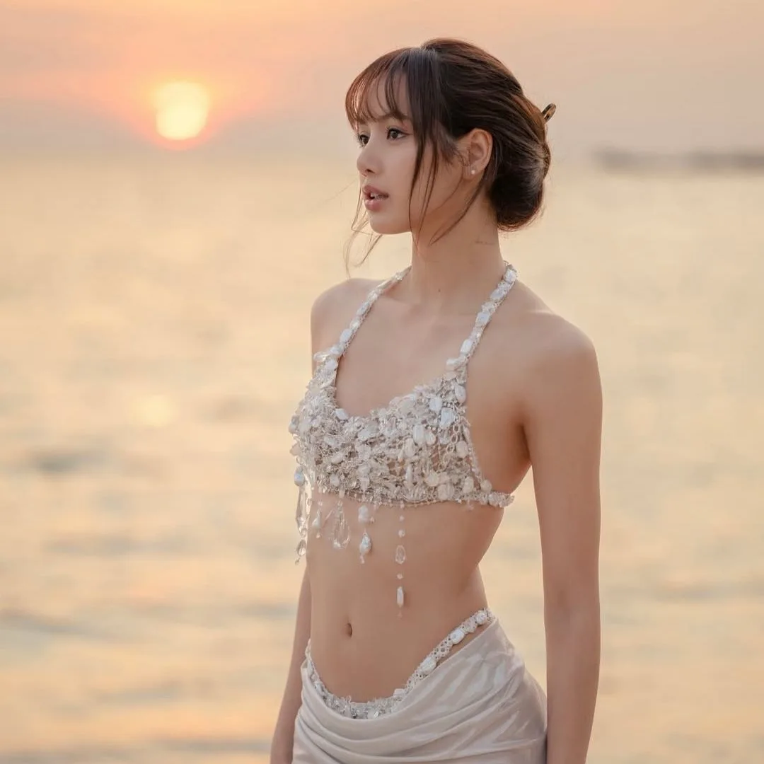 Lisa khoe vóc dáng thanh mảnh tại bãi biển