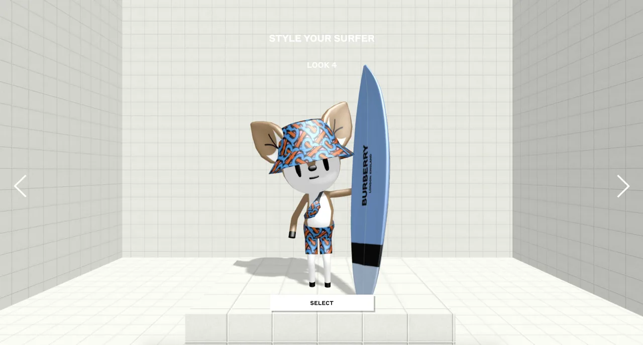 Tự tạo style cho nhân vật trong game B-Surf của Burberry