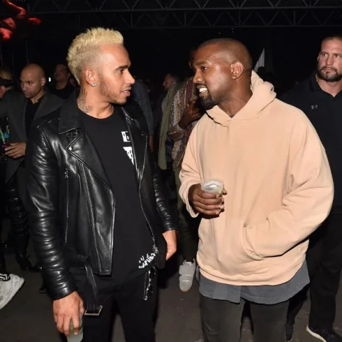 Kanye West và Lewis Hamilton kanye-lewis-alexander-wang-show